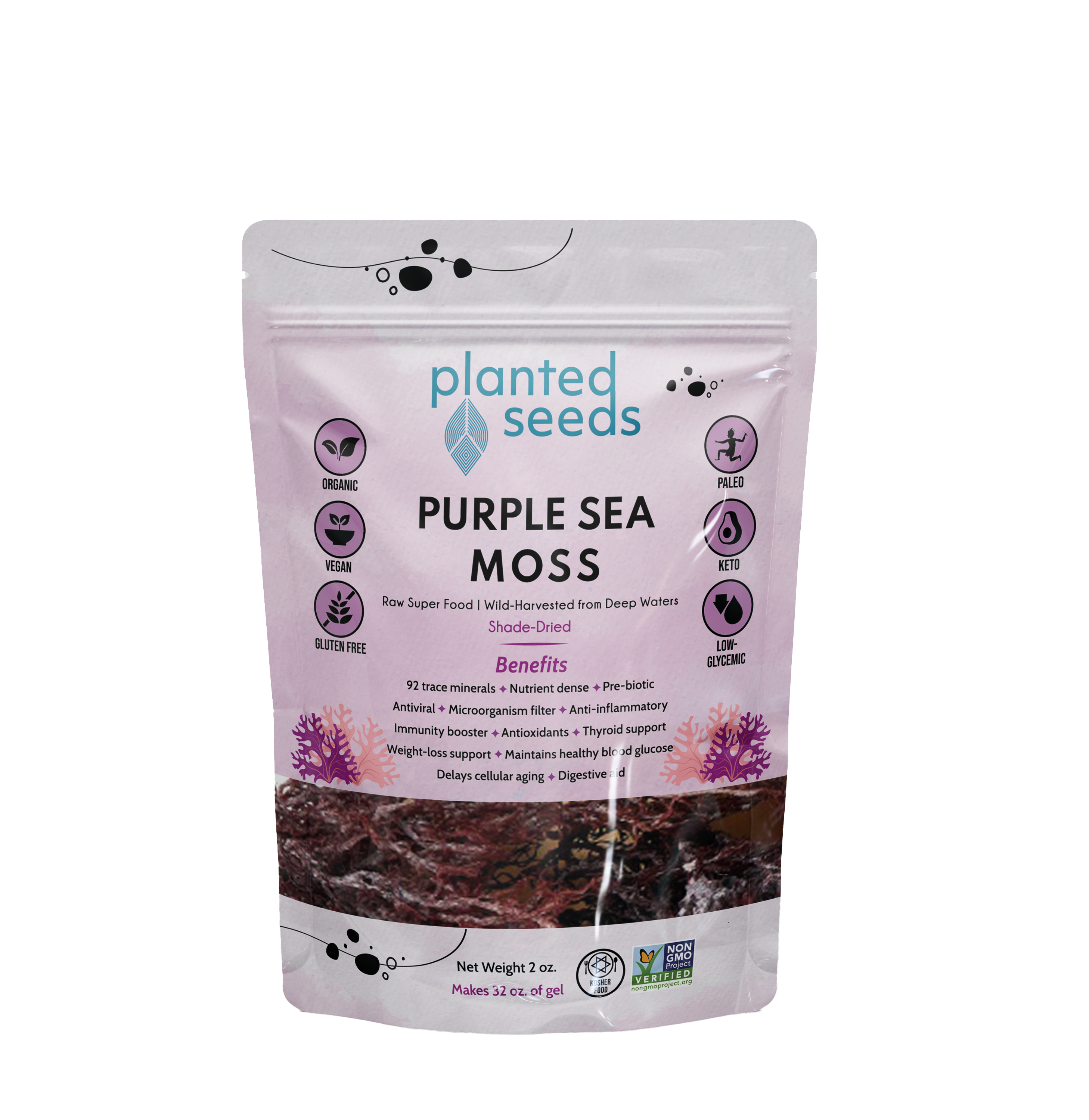 Purple Sea Moss Pouch.