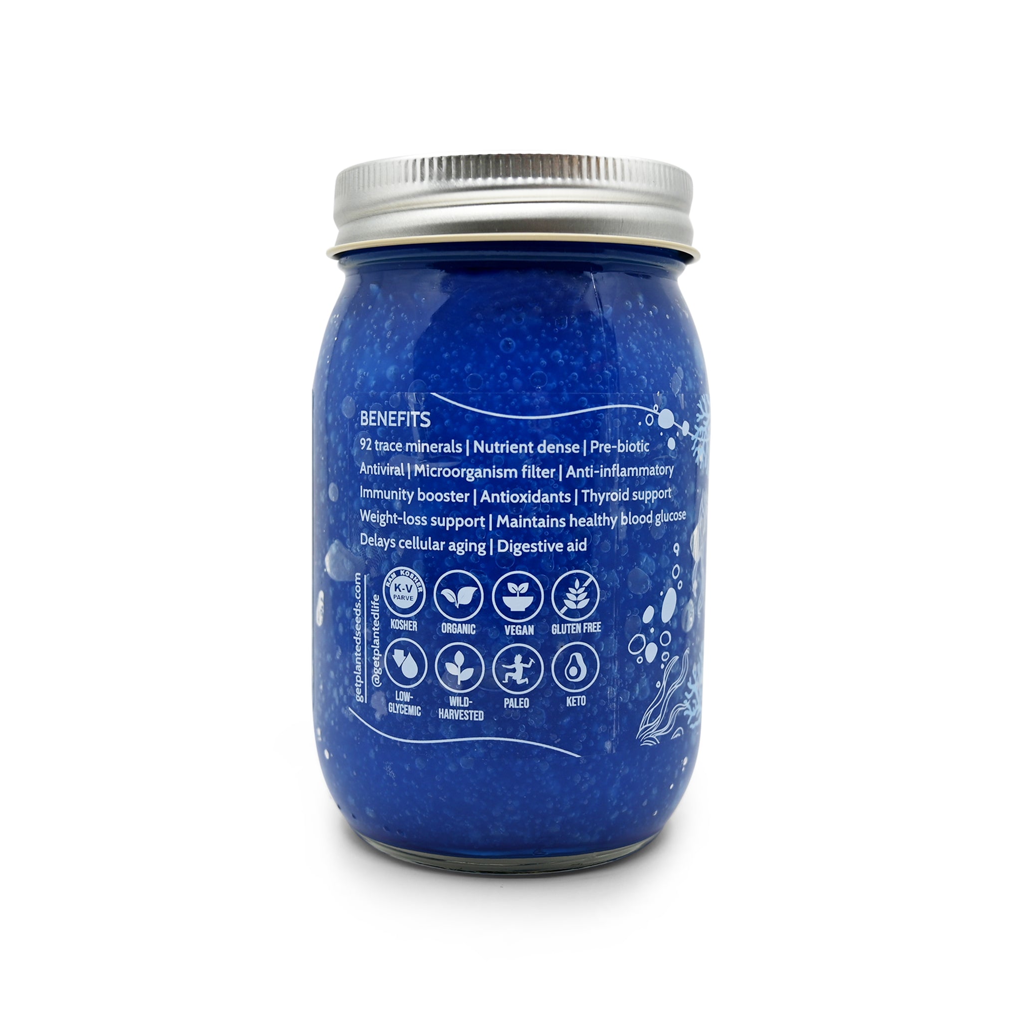 Blue Gold Sea Moss Gel - 16oz Jar.