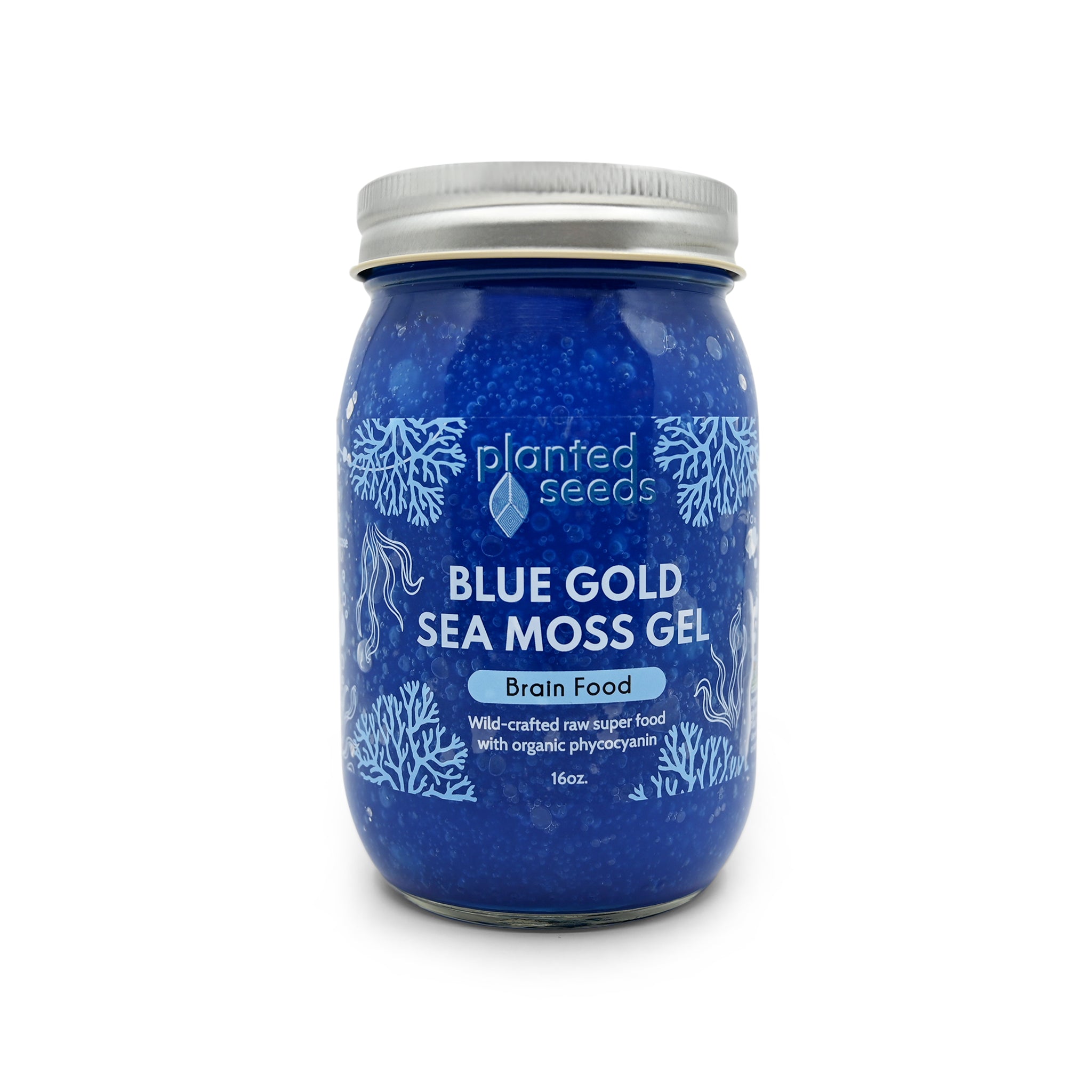 Blue Gold Sea Moss Gel - 16oz Jar.