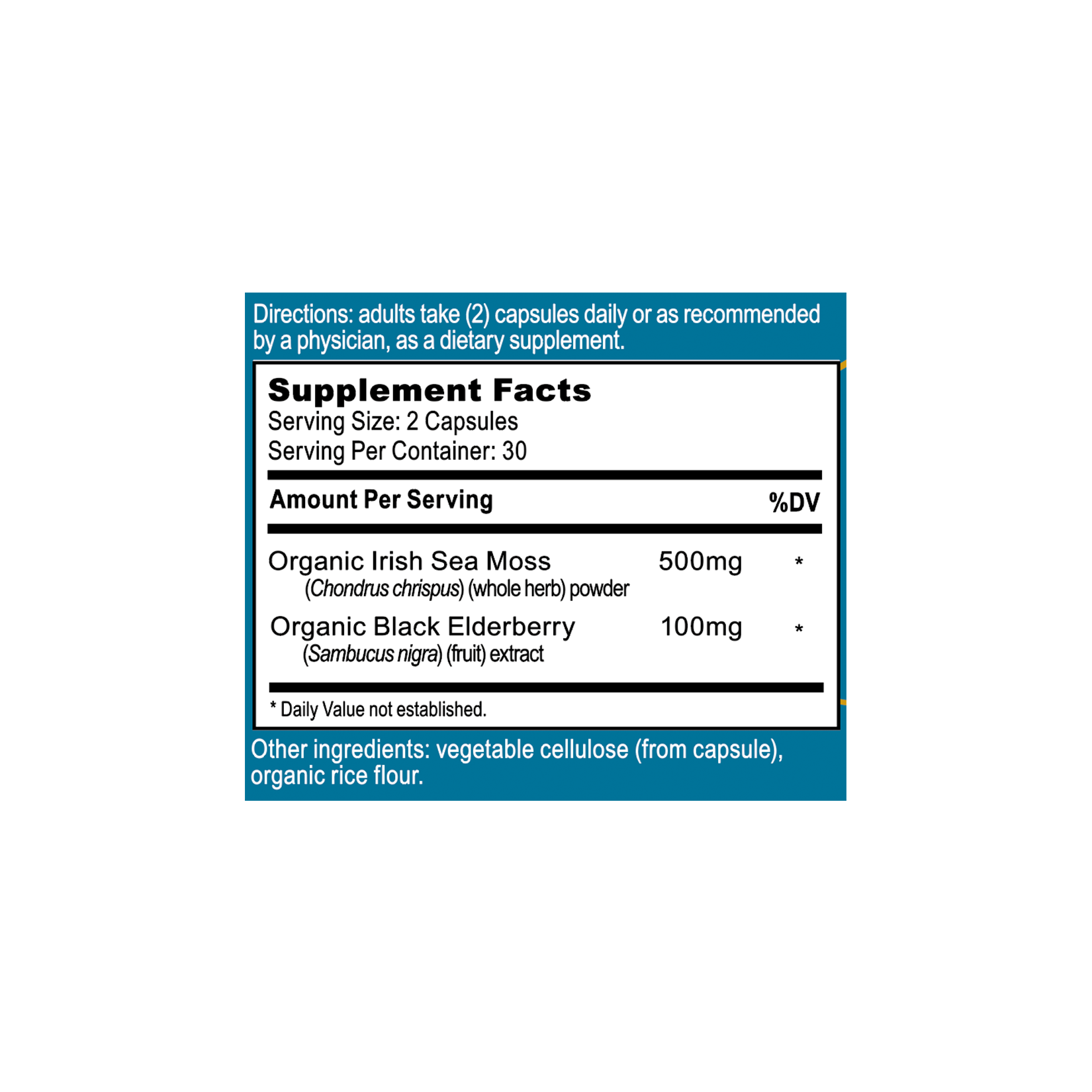 Planted Seeds Sea Moss Immune Support Capsules - organic sea moss with organic elderberry to boost immunity.