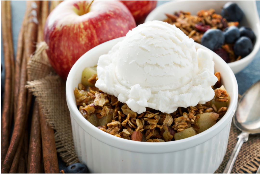No Bake Apple Crumble