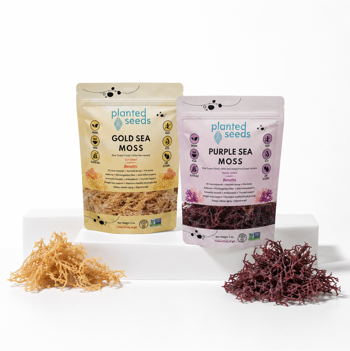 Whole dried sea moss - Make it your own.