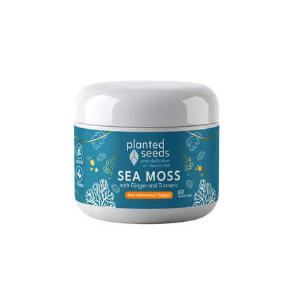 Planted Seeds Sea Moss Anti-Inflammatory Capsules - organic sea moss with organic ginger and organic turmeric. 