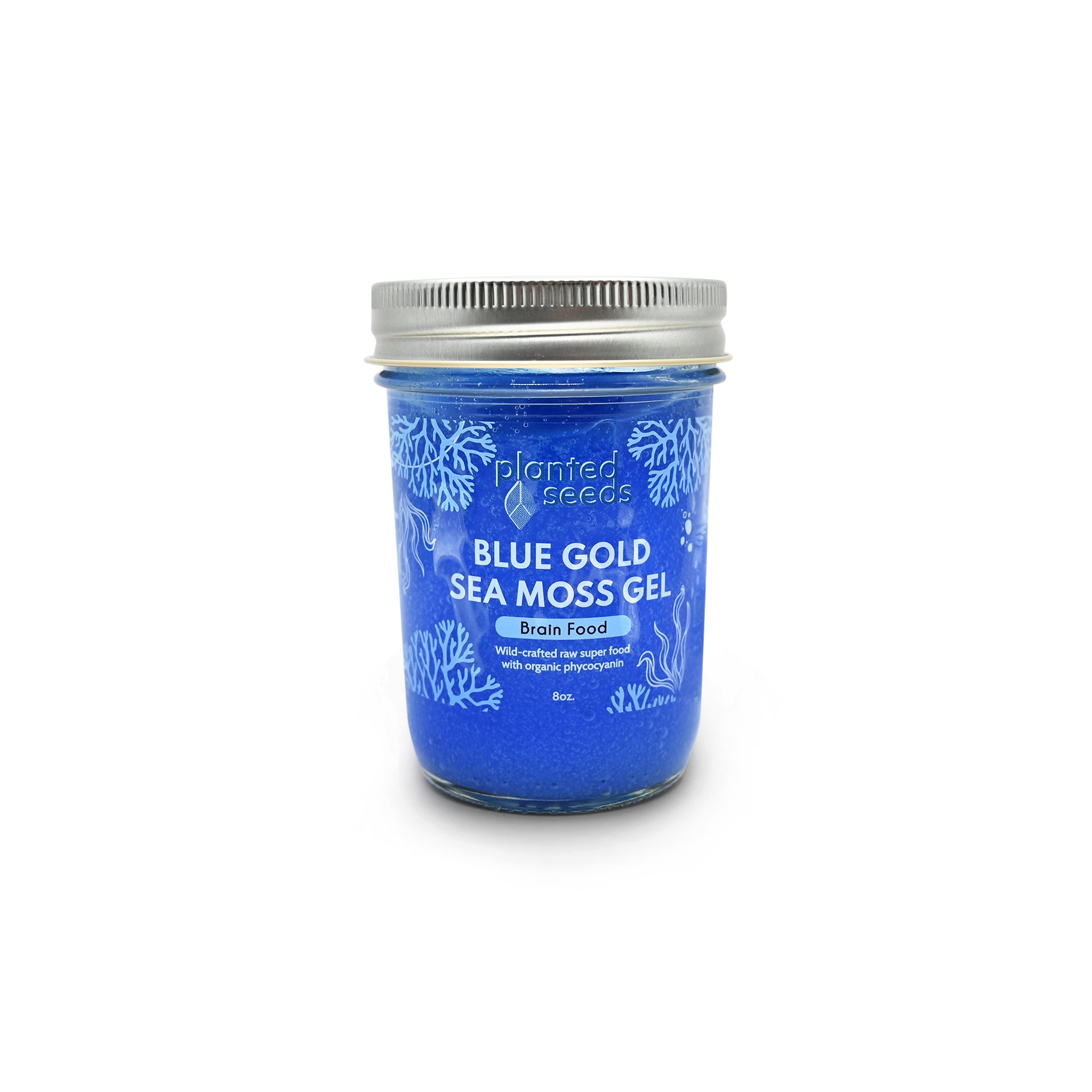 Blue Gold Sea Moss Gel - 8oz Jar - Planted Seeds Sea Moss