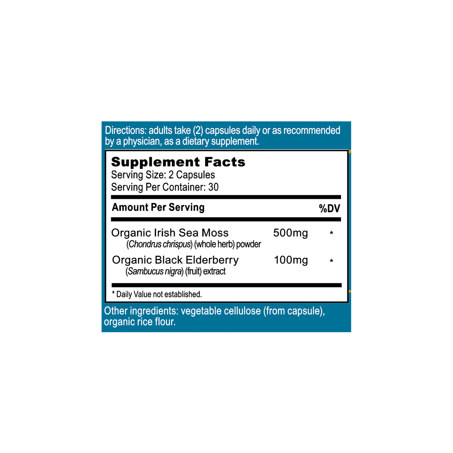 Planted Seeds Sea Moss Immune Support Capsules - organic sea moss with organic elderberry to boost immunity. 