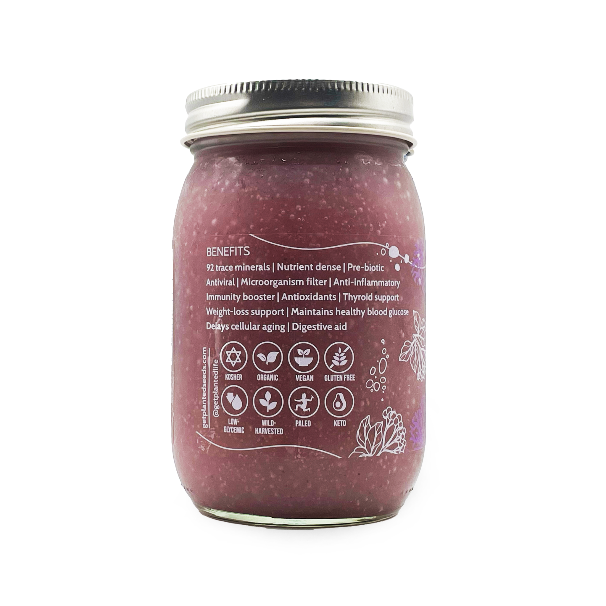 Elderberry Gold Sea Moss Gel - 16oz Jar.