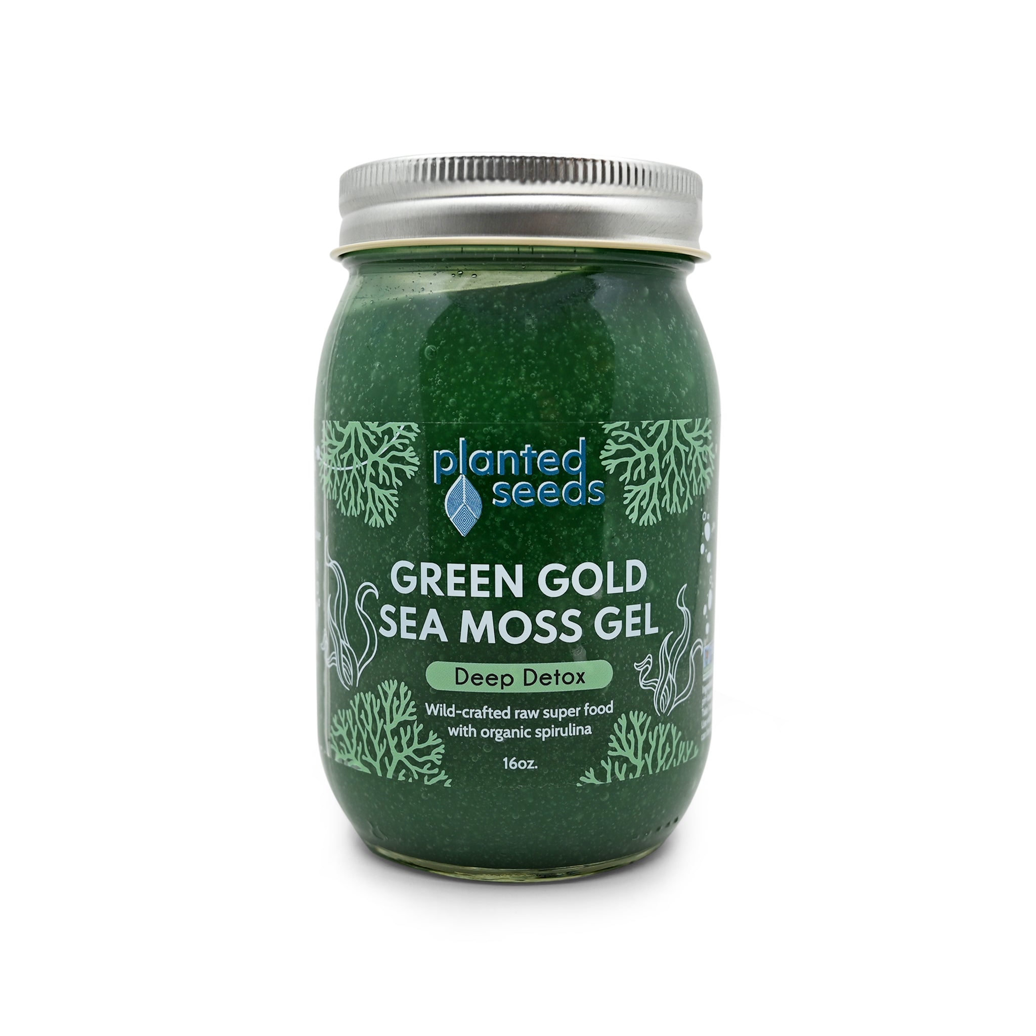 Green Gold Sea Moss Gel - 16oz Jar.