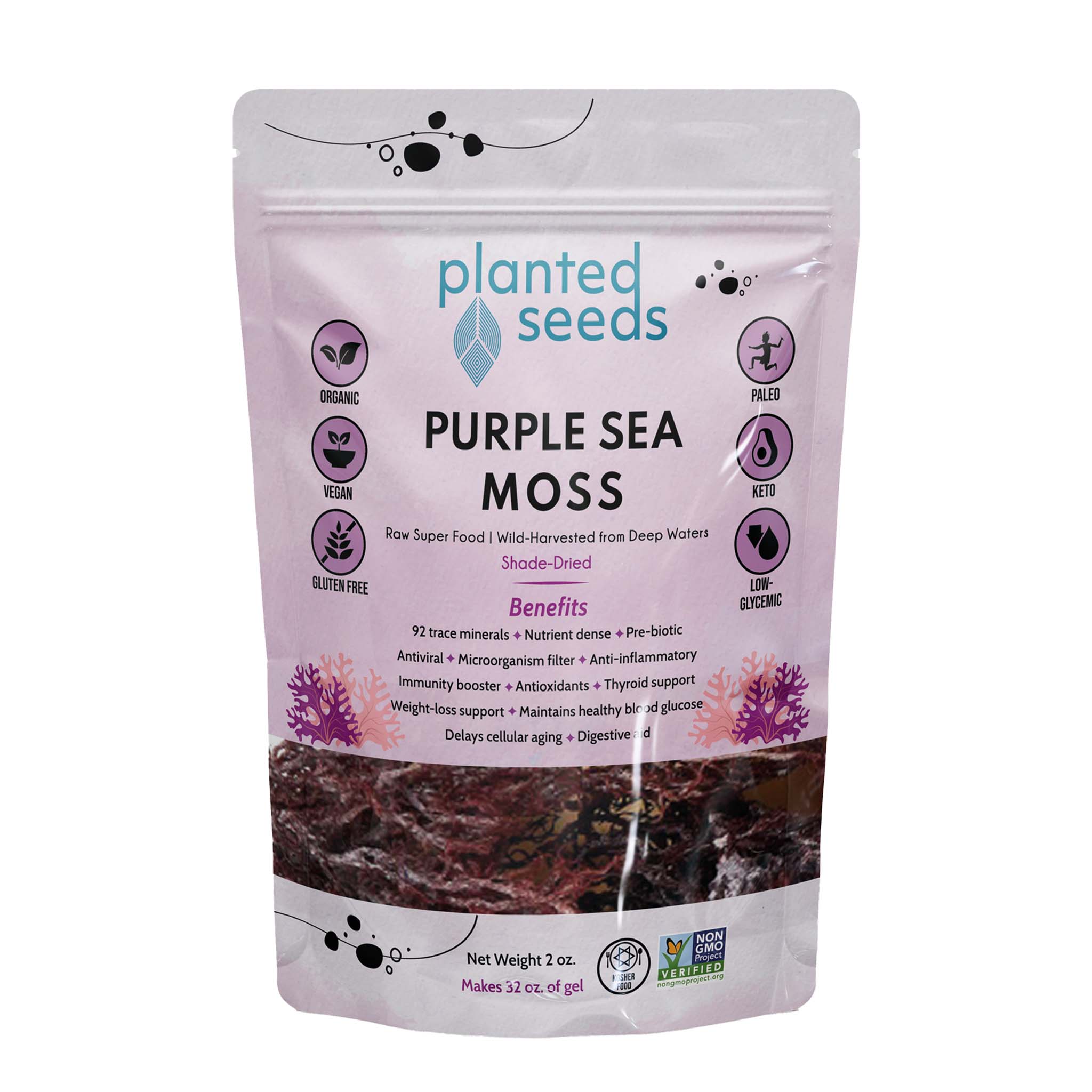 Purple Sea Moss Pouch.