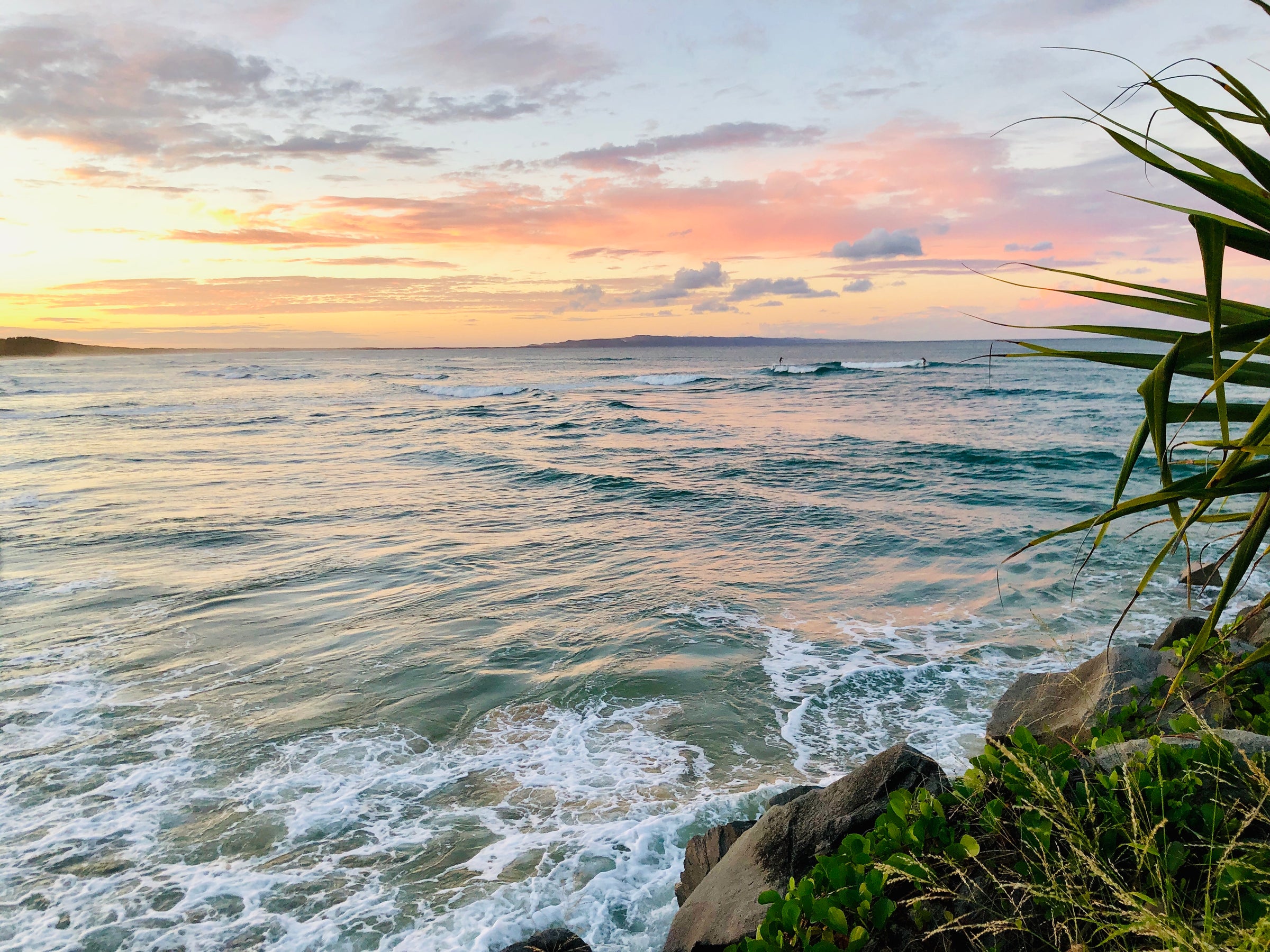 Ocean sea with sunset
