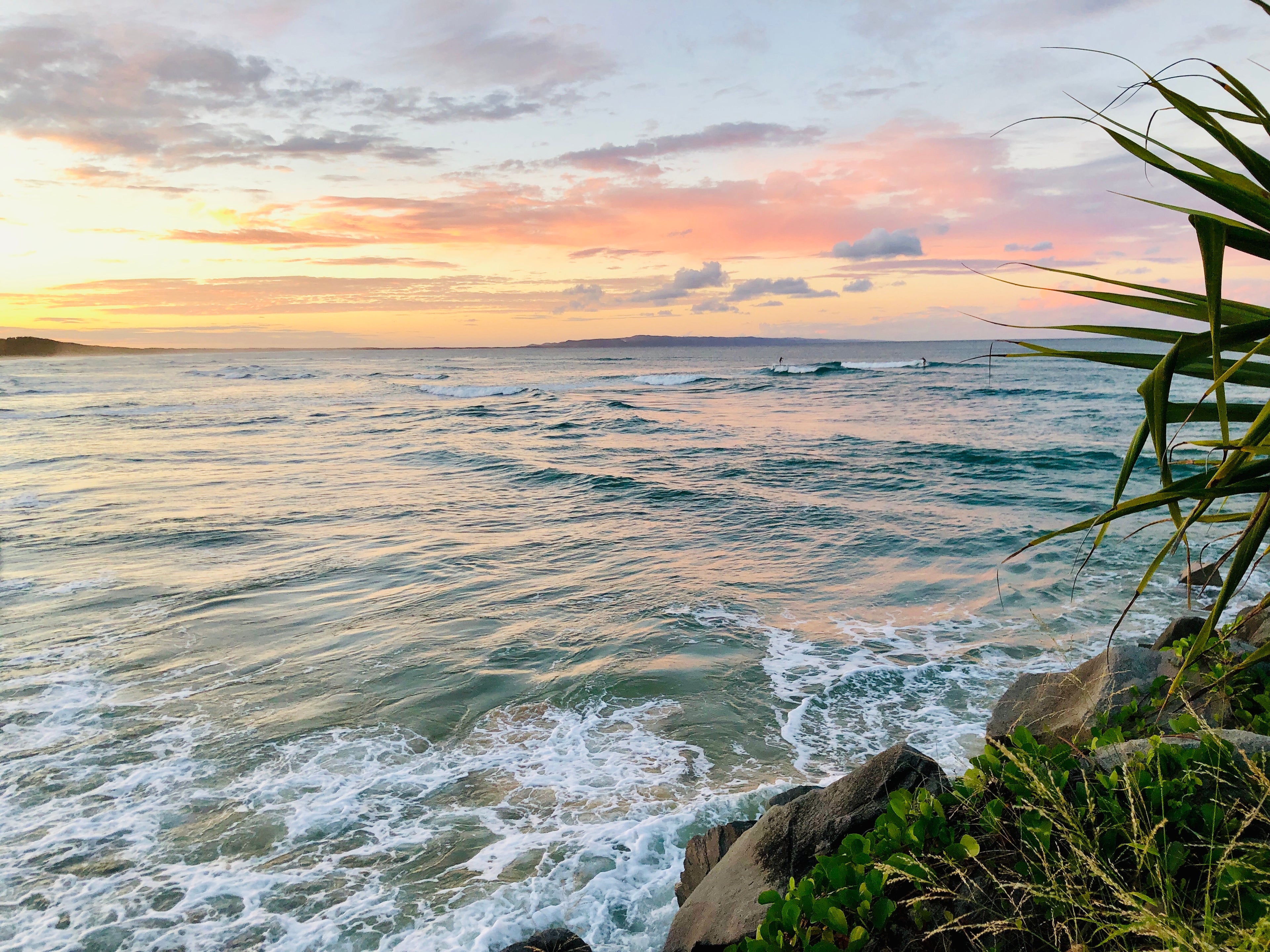 Ocean sea with sunset